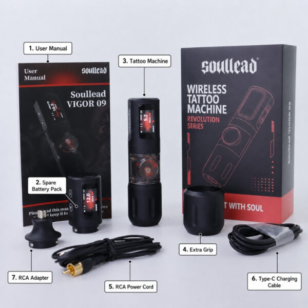 7 Soullead VIGOR 09 Wireless Tattoo Pen